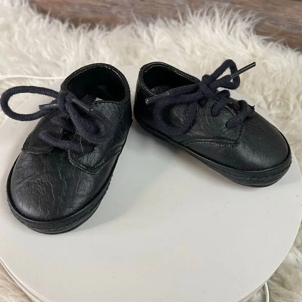 Nordstrom Baby Genuine Leather Oxford Shoes Black – Infant Size 1